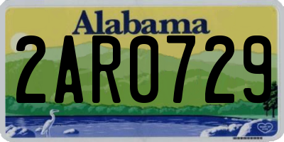 AL license plate 2AR0729