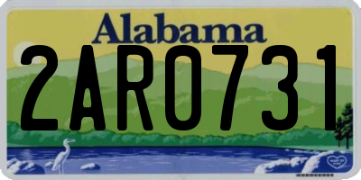 AL license plate 2AR0731