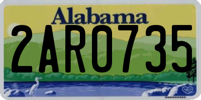 AL license plate 2AR0735