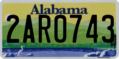 AL license plate 2AR0743