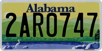 AL license plate 2AR0747