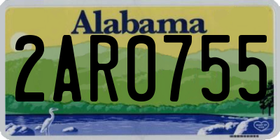 AL license plate 2AR0755