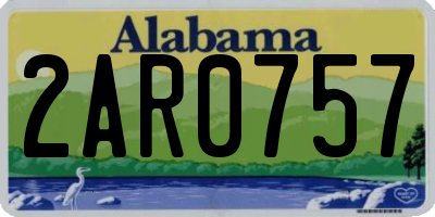AL license plate 2AR0757