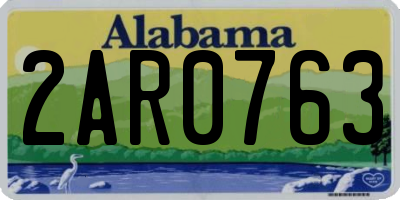 AL license plate 2AR0763