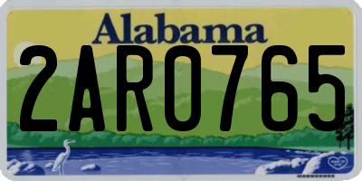 AL license plate 2AR0765