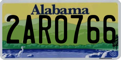 AL license plate 2AR0766