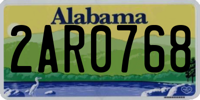 AL license plate 2AR0768