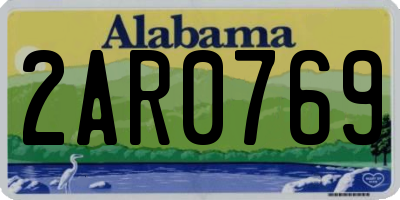 AL license plate 2AR0769