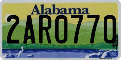 AL license plate 2AR0770