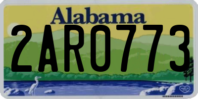 AL license plate 2AR0773