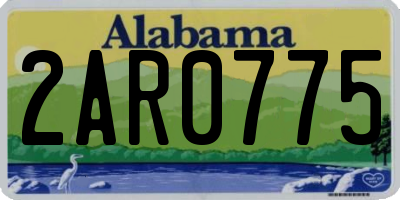 AL license plate 2AR0775