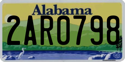 AL license plate 2AR0798