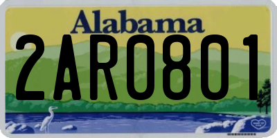 AL license plate 2AR0801
