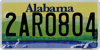 AL license plate 2AR0804