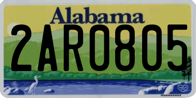 AL license plate 2AR0805