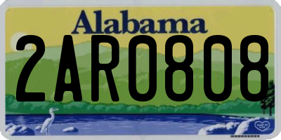 AL license plate 2AR0808