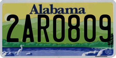 AL license plate 2AR0809