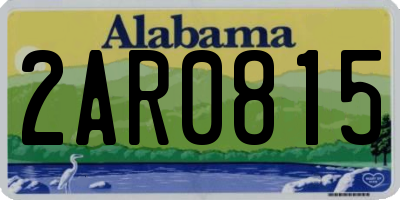 AL license plate 2AR0815