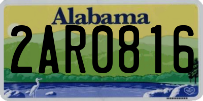AL license plate 2AR0816