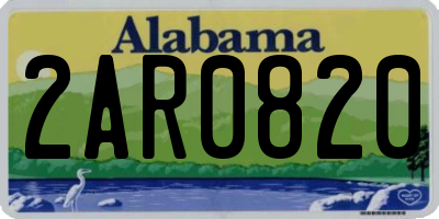 AL license plate 2AR0820