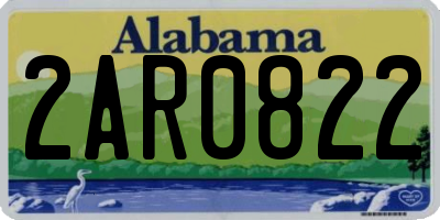 AL license plate 2AR0822