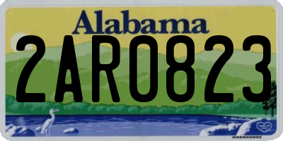 AL license plate 2AR0823