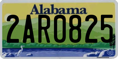 AL license plate 2AR0825