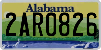 AL license plate 2AR0826