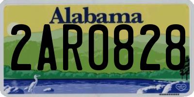 AL license plate 2AR0828