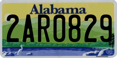 AL license plate 2AR0829