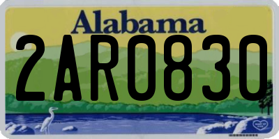 AL license plate 2AR0830