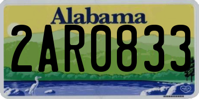 AL license plate 2AR0833