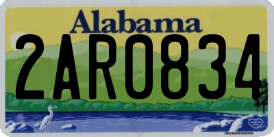 AL license plate 2AR0834