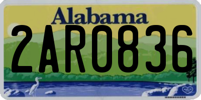 AL license plate 2AR0836