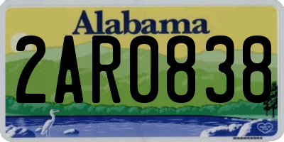 AL license plate 2AR0838