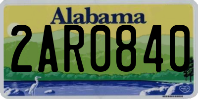 AL license plate 2AR0840