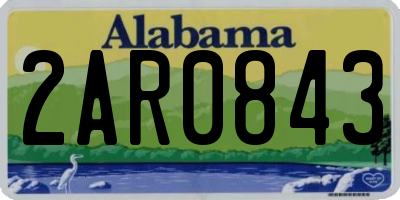 AL license plate 2AR0843