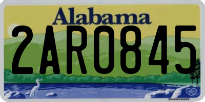 AL license plate 2AR0845