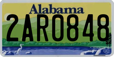AL license plate 2AR0848