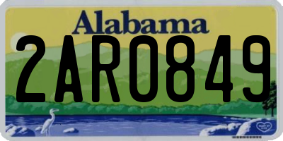 AL license plate 2AR0849