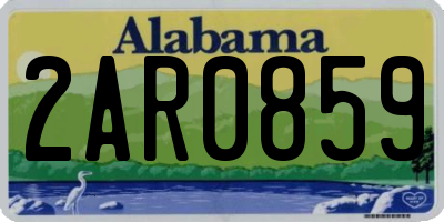 AL license plate 2AR0859