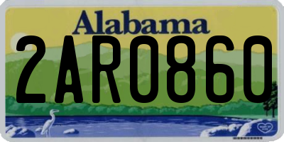 AL license plate 2AR0860