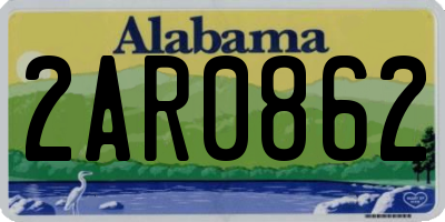 AL license plate 2AR0862