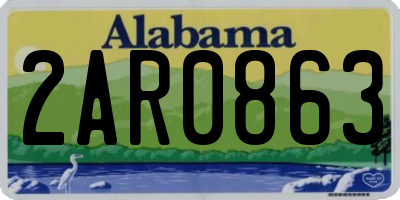 AL license plate 2AR0863