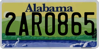 AL license plate 2AR0865