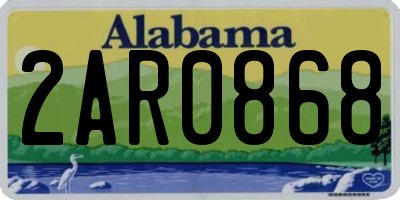 AL license plate 2AR0868