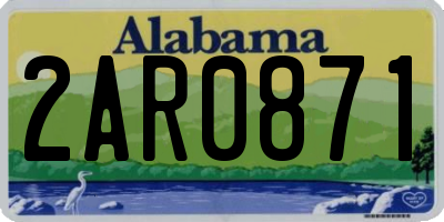 AL license plate 2AR0871