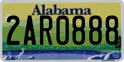 AL license plate 2AR0888
