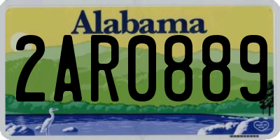 AL license plate 2AR0889