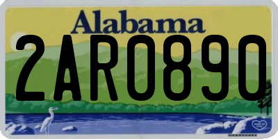 AL license plate 2AR0890